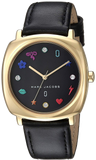 Marc Jacobs MJ1597 Mandy Quartz Women's Watch – Black Dial & Black Leather Strap
