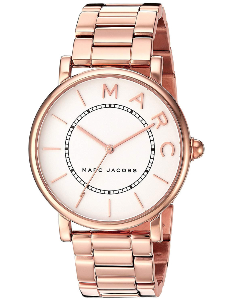 Marc Jacobs Roxy White Dial Rose Gold Steel Strap Watch for Women - MJ3523