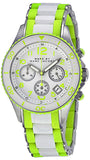 Marc Jacobs MBM2592 Rock Chronograph Women's Watch – White Dial & White & Green Silicone Strap