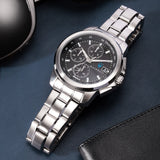 Maserati Successo Solar Edition Black Dial Silver Steel Strap Watch For Men - R8873645003