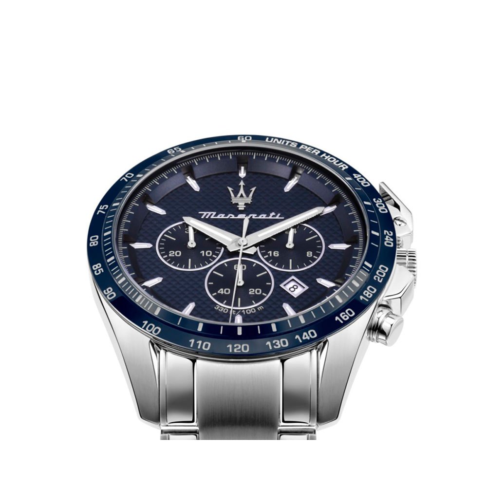 Maserati Traguardo Chronograph Blue Dial 45mm Stainless Steel Watch For Men - R8873612043