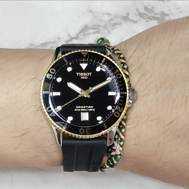 Tissot T120.410.27.051.00 Seastar 1000 Men’s Watch – Black Dial & Black Rubber Strap