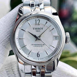 Tissot T108.208.11.117.00 Ballade Powermatic 80 Automatic Women's Watch – Mother of Pearl Dial & Silver Steel Strap