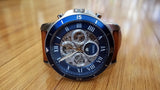 Fossil Grant Sport Automatic Skeleton Blue Dial Brown Leather Strap Watch for Men - ME3140