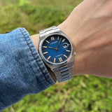 Citizen Tsuyosa NJ0151-88L Men's Automatic Watch – Dark Blue Dial with Silver Steel Strap