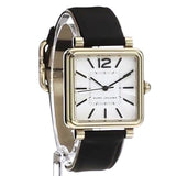 Marc Jacobs Vic Silver Dial Black Leather Strap Watch for Women - MJ1437