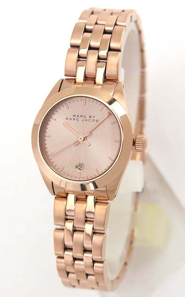 Marc Jacobs Peeker Rose Gold Dial Rose Gold Steel Strap Watch for Women - MBM3374