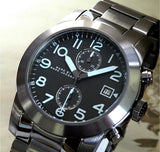 Marc Jacobs Larry Chronograph Black Dial Gunmetal Grey Steel Strap Watch for Men - MBM5031