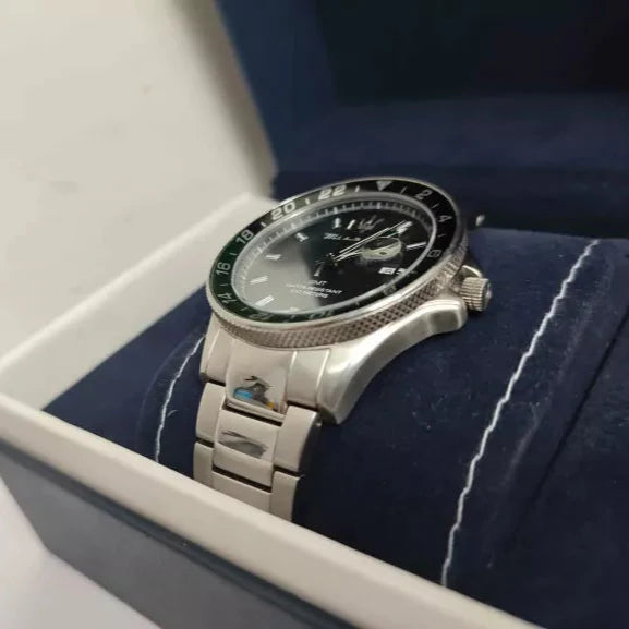 Maserati R8853140005 SFIDA Chronograph Men's Watch – Black Dial & Silver Steel Strap