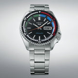 Seiko 5 Sports SKX Series Regatta Timer Retro Blue Dial Silver Steel Strap Watch For Men - SRPK13K1