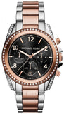Michael Kors MK6093 Blair Chronograph Quartz Women's Watch – Black Dial & Two-Tone Steel Strap
