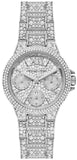 Michael Kors MK6996 Camille Multifunction Women's Watch – Silver Dial with Crystals & Silver Steel Strap