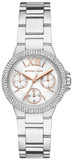 Michael Kors MK7198 Camille Chronograph Women's Watch – White Dial & Silver Steel Strap