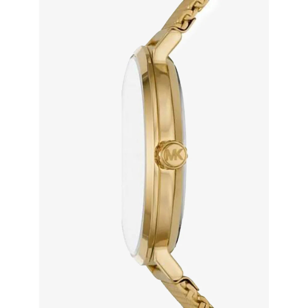Michael Kors Irving Quartz Gold Dial Gold Mesh Strap Watch For Men - MK8741