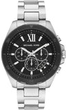 Michael Kors MK8847 Brecken Chronograph Men's Watch – Black Dial & Silver Steel Bracelet