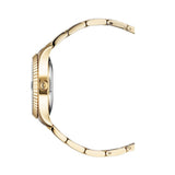 Michael Kors Brinkley Diamonds Gold Dial Gold Steel Strap Watch for Women - MK6187