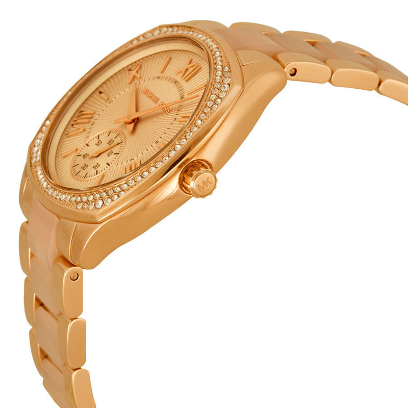 Michael Kors Bryn Rose Gold Dial Two Tone Steel Strap Watch for Women - MK6135