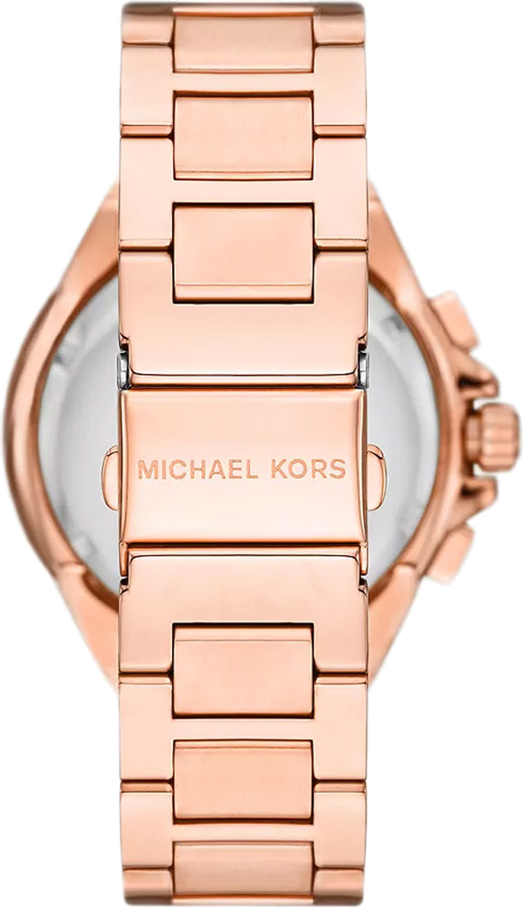 Michael Kors Camille Chronograph White Dial Rose Gold Steel Strap Watch For Women - MK7271