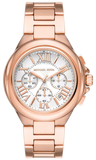 Michael Kors MK7271 Camille Chronograph Women's Watch – White Dial & Rose Gold Steel Strap