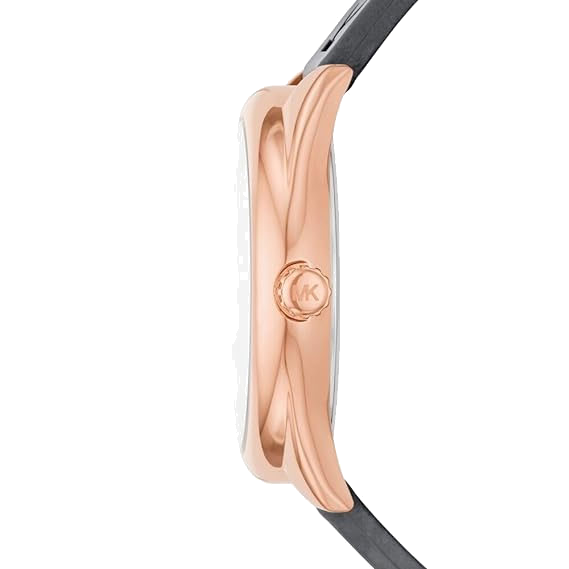 Michael Kors Janelle Three Hand Grey Dial Grey Rubber Strap Watch For Women - MK7314