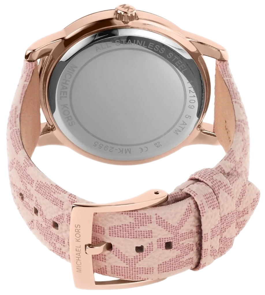 Michael Kors Tibby Multifunction Rose Gold Dial Pink Leather Strap Watch For Women - MK2955