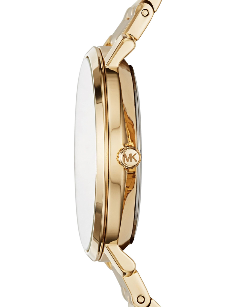 Michael Kors Jaryn Analog Quartz Gold Dial Gold Steel Strap Watch For Women - MK3500
