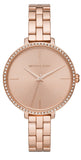 Michael Kors MK4400 Charley Three-Hand Analog Quartz Women's Watch – Rose Gold Dial & Rose Gold Steel Strap