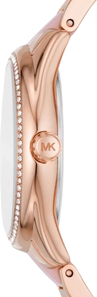 Michael Kors Janelle Analog Rose Gold Dial Two Tone Steel Strap Watch For Women - MK4731