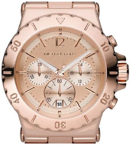 Michael Kors Dylan Rose Gold Dial Rose Gold Steel Strap Watch for Women - MK5314
