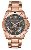 Michael Kors MK8563 Brecken Chronograph Analog Women's Watch – Black Dial & Rose Gold Steel Strap