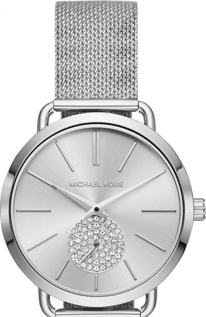 Michael Kors Portia Silver Dial Silver Mesh Bracelet Watch for Women - MK3843