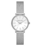 Michael Kors Pyper Quartz Mother of Pearl White Dial Silver Mesh Strap Watch For Women - MK4618