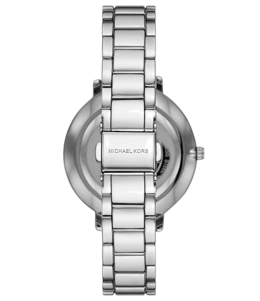 Michael Kors Pyper Three Hand Pink Dial Silver Steel Strap Watch For Women - MK4631