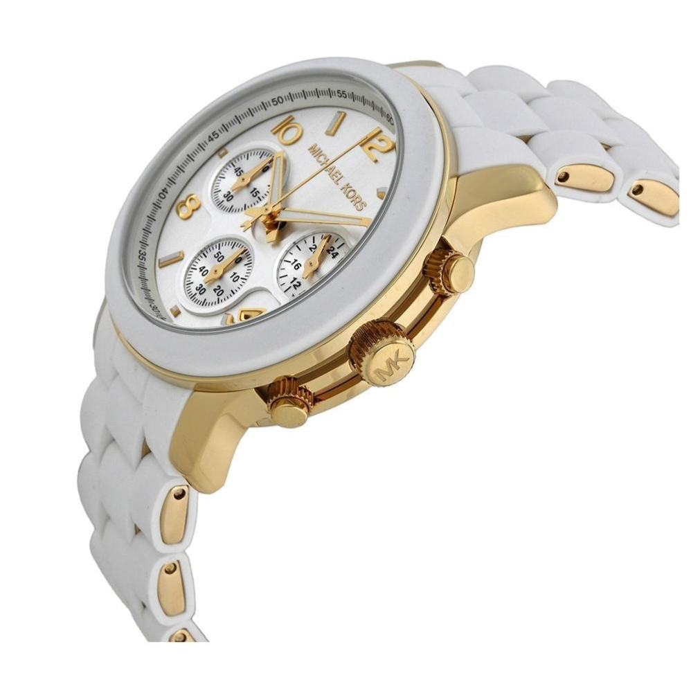 Michael Kors Runway White Dial White Steel Strap Watch for Women - MK5145