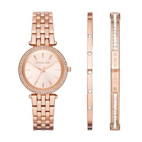 Michael Kors Darci Rose Gold Dial Rose Gold Steel Strap Watch for Women - MK3431