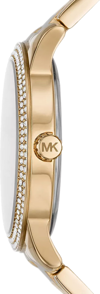 Michael Kors Tibby Chronograph Gold Dial Gold Steel Strap Watch For Women - MK6927