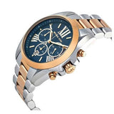 Michael Kors Bradshaw Blue Dial Two Tone Steel Strap Watch for Women - MK5606