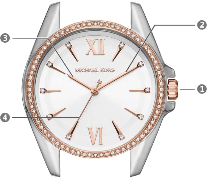 Michael Kors Whitney Quartz White Dial Two Tone Steel Strap Watch For Women - MK6686