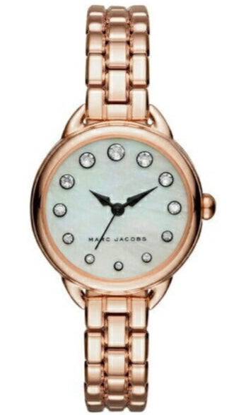 Marc Jacobs Betty Mother of Pearl White Dial Rose Gold Steel Strap Watch for Women - MJ3511