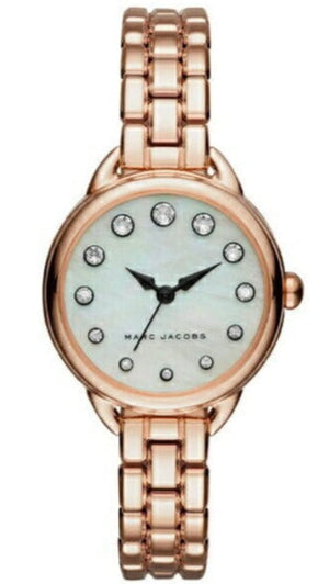 Marc Jacobs Betty Mother of Pearl White Dial Rose Gold Steel Strap Watch for Women - MJ3511