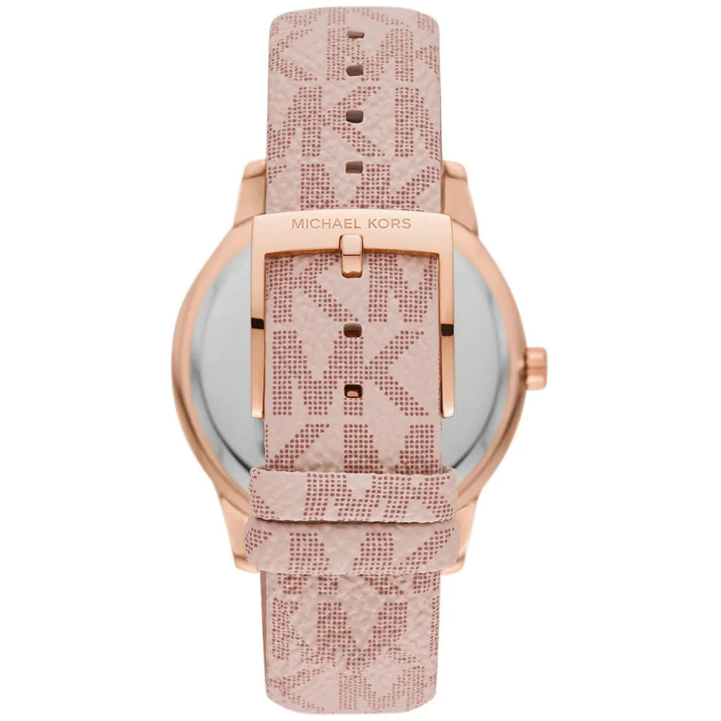 Michael Kors Tibby Multifunction Rose Gold Dial Pink Leather Strap Watch For Women - MK2955