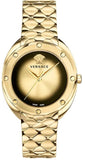 Versace VEBM00618 Shadov Quartz Women's Watch – Gold Dial & Gold Steel Strap