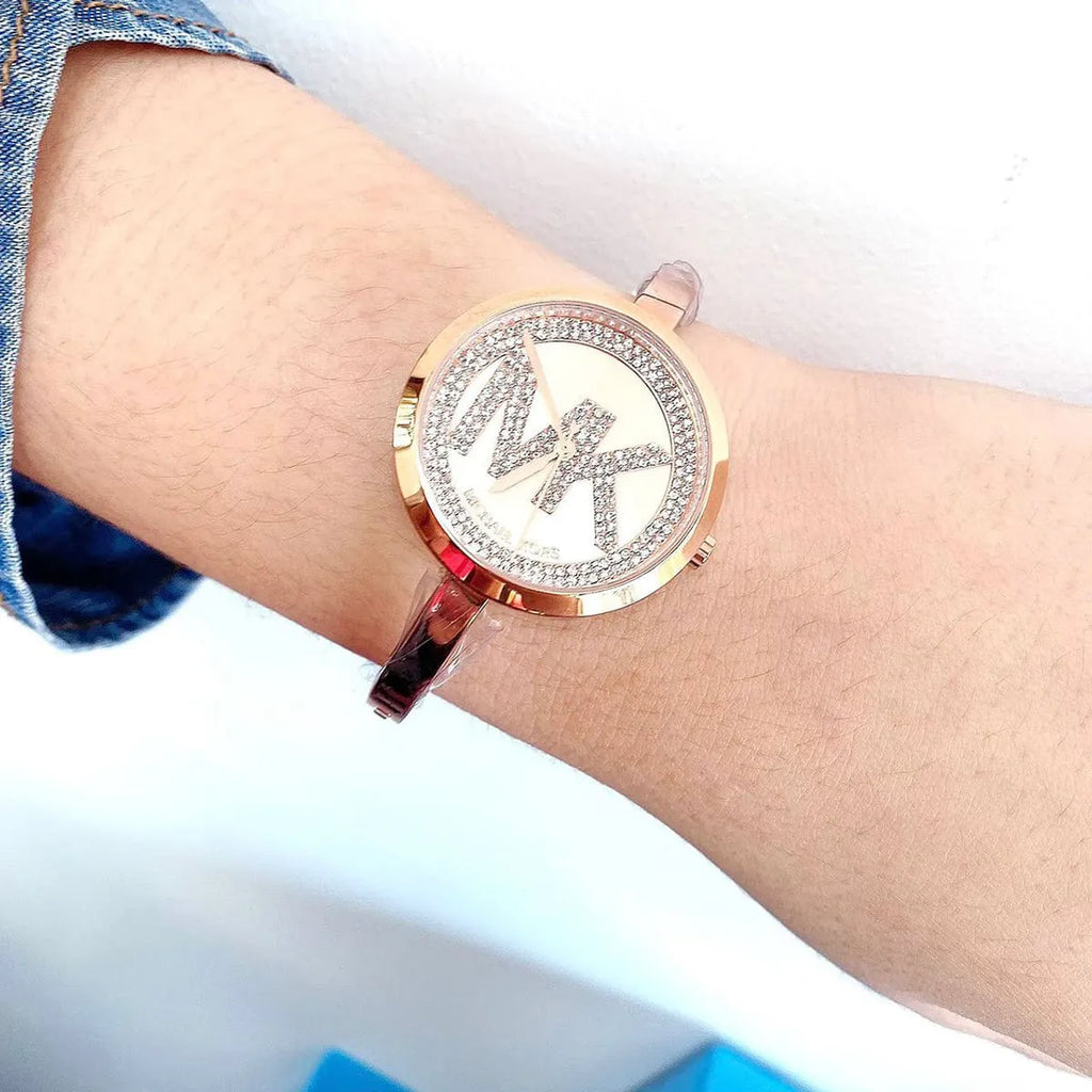 Michael Kors Blakley Crystals Rose Gold Dial Rose Gold Steel Strap Watch for Women - MK3631