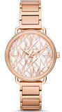 Michael Kors MK3887 Portia Quartz Women's Watch – Silver Dial & Rose Gold Steel Bracelet