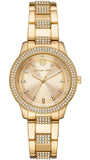 Michael Kors MK4575 Tibby Three-Hand Glitz Quartz Women's Watch – Gold Dial & Gold Steel Strap