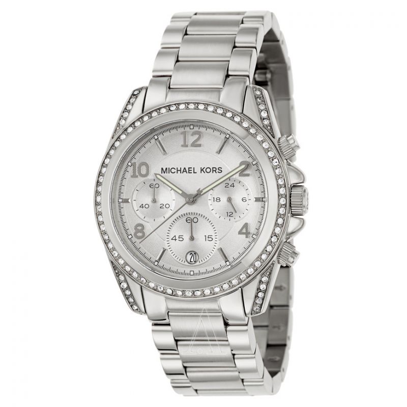 Michael Kors Blair Silver Dial Silver Steel Strap Watch for Women - MK5165