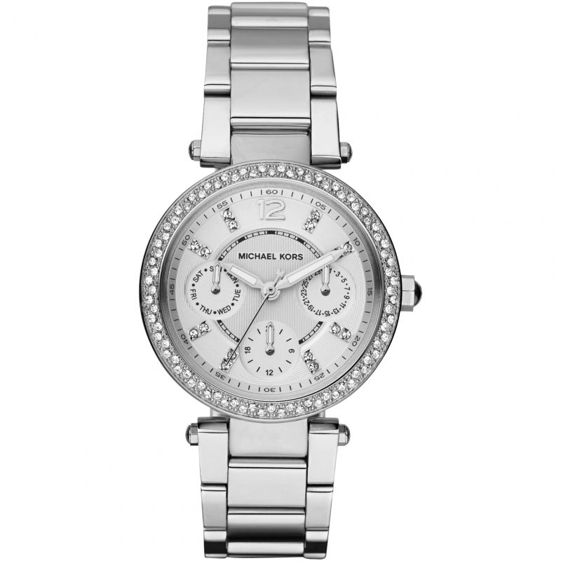 Michael Kors Parker Silver Dial Silver Steel Strap Watch for Women - MK5615