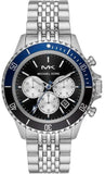 Michael Kors MK8749 Bayville Chronograph Men's Watch – Black Dial & Silver Steel Bracelet
