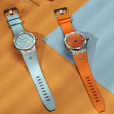Maurice Lacroix AI6008 Aikon Limited Edition Automatic Date Men’s Watch – Orange Dial & Silver Steel Strap