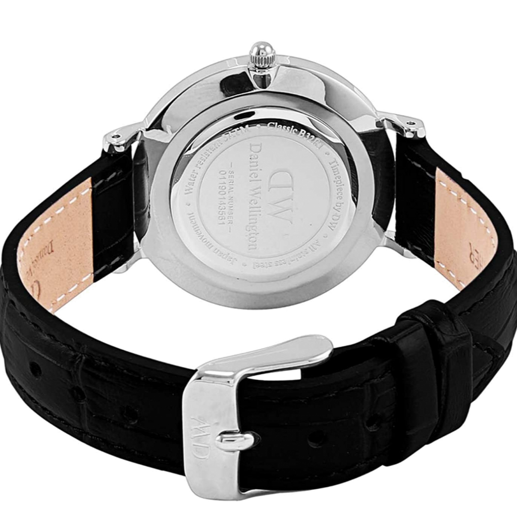 Daniel Wellington Classic Petite Reading Black Dial Black Leather Strap Watch For Women - DW00100235